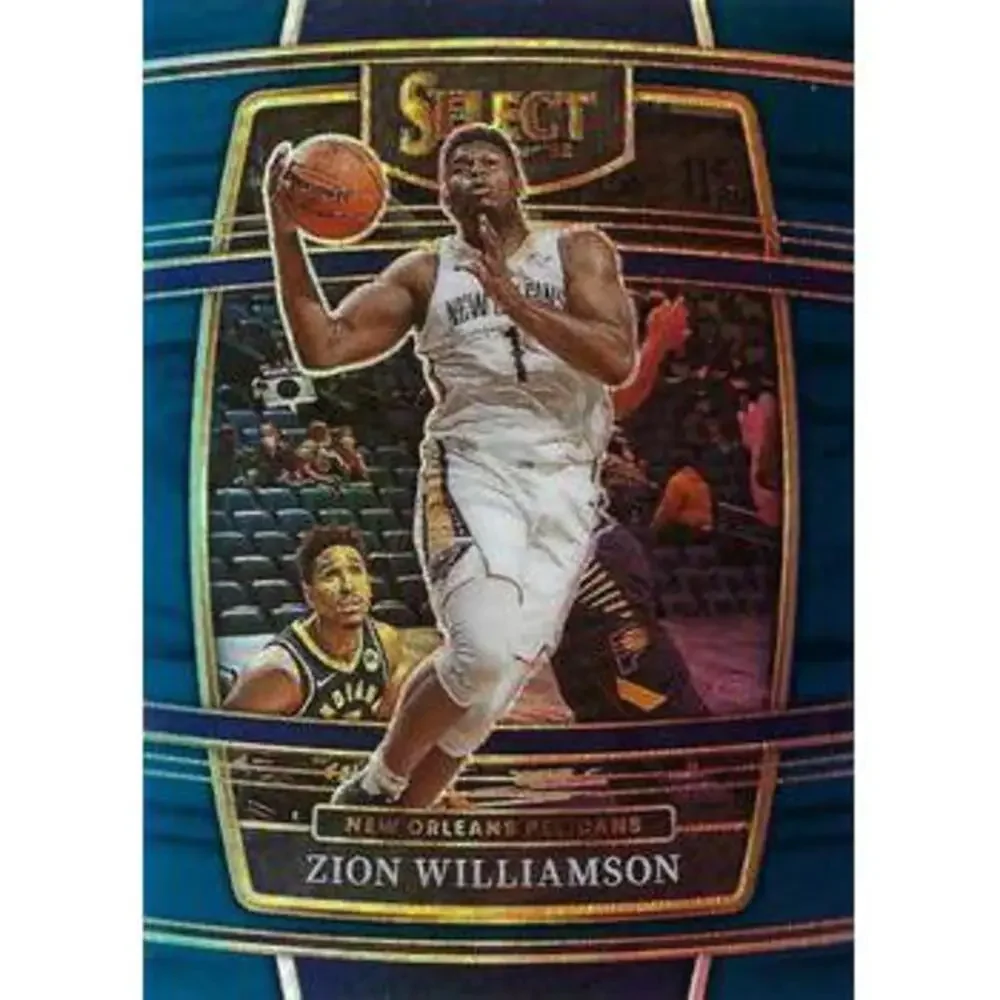 2021-22 Panini Select Zion Williamson Blue Prizm #96 New Orleans Pelicans